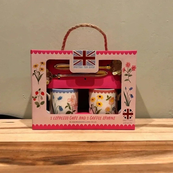 BRITISH TEA SHOP ESPRESSO CUP SET. MADE BY BLUEBIRD & WILLOW - Picture 2 of 7
